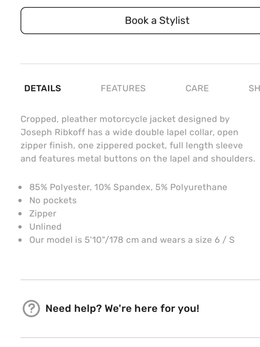 Joseph Ribkoff Cropped Pleather Motorcycle Jacket - Picture 2 of 2